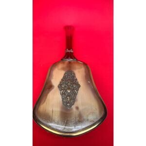 Vintage Vanity Brush Hair Brush Gold Tone Filigree Handle Dresser Set Piece